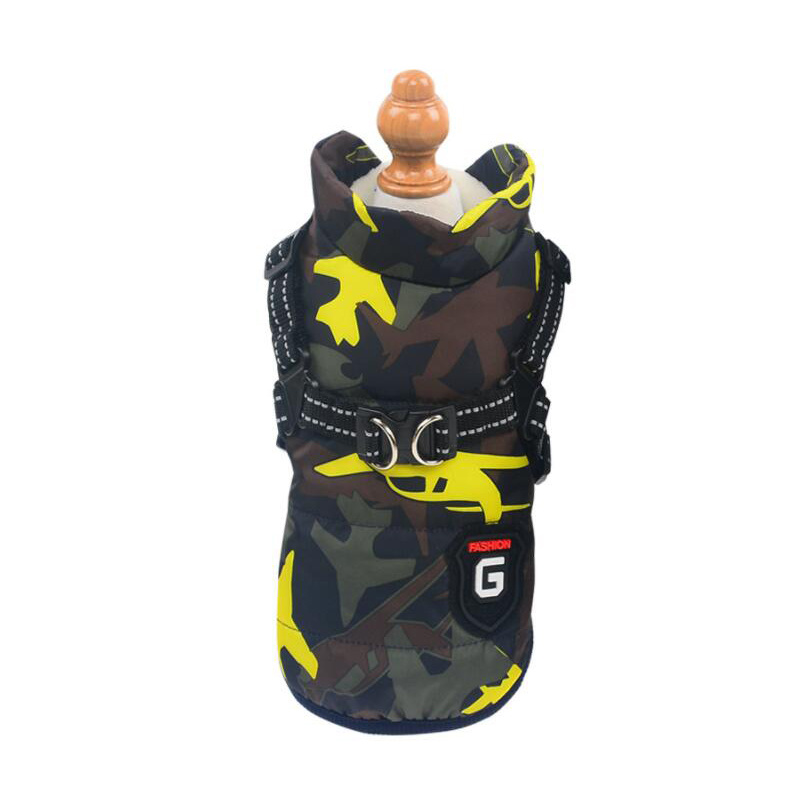 Dog Clothes Chest Back Integrated Cotton Vest Pet Cotton Clothes Winter Clothes - Image 10